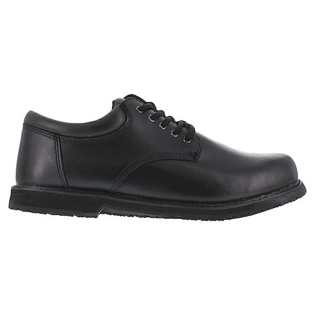 Men's Oxford Shoe, 4 1/2 M, Leather, Black