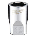 1/4 in. Drive 12mm Metric 6-Point Socket with FOUR FLAT Sides
