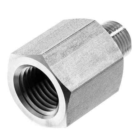 Reducing Adapter, 304 Stainless Steel, 1/2 in Female NPT x 1/8 in Male NPT, 4,600 psi