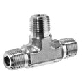 Male Tee, 304 Stainless Steel, 1/4 in NPT Threads, 7,500 psi Max Pressure