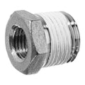 304 Stainless Steel Hex Bushing, Male BSPT 3/4 in x Female BSPT 1/2 in, Class 150, Thread Sealant