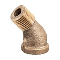 45 Degrees  Street Elbow Brass Brass Class 125 Pipe Fittings, 1 1/2 in Female NPT X 1 1/2 in Female