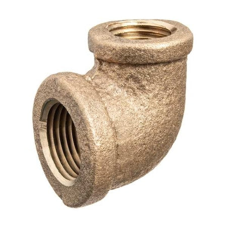 90 Degrees  Elbow Reducer Brass Brass Class 125 Pipe Fittings, 1/2 in Female NPT X 3/8 in Female