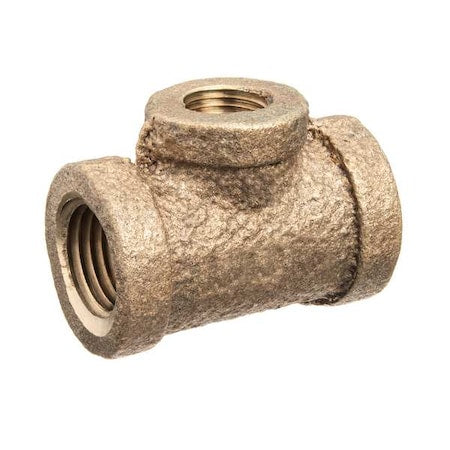 Reducing Branch Tee Brass Brass Class 125 Pipe Fittings, 3/8 in Female NPT X 1/2 in Female NPT