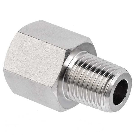 Reducing Adapter Brass Brass Class 1000 Pipe Fittings, 1/2 in Female NPTF X 3/8 in Male NPTF