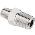 Reducing Hex Nipple Brass Brass Class 1000 Pipe Fittings, 1/4 in Male NPTF X 1/8 in Male NPTF