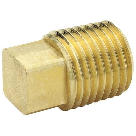 Square Head Plug Brass Square Head Plug, 1/2 in Male NPT X