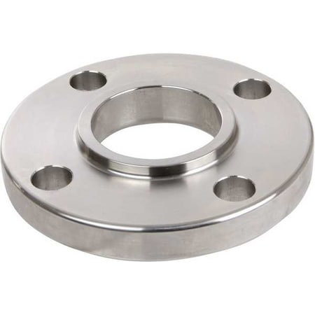 Pipe Flange, Slip-On, 2 1/2 in Nominal Size, 304/304L Stainless Steel, Class 150, Raised Face