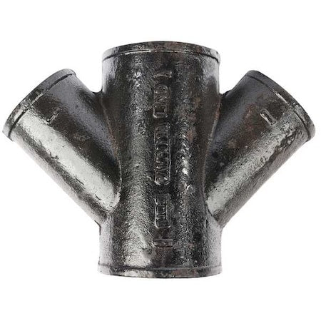 Double Wye Double Wye, 2" Pipe, Female Socket, Cast Iron, 0 psi