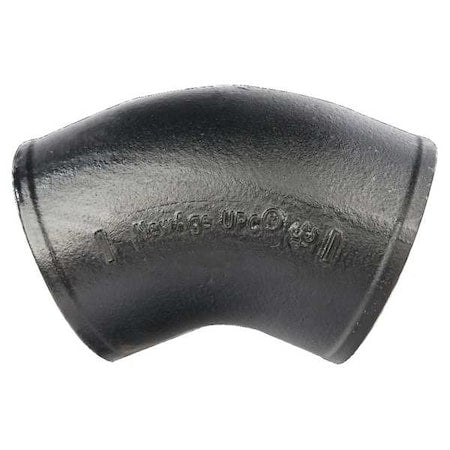 45 Degrees  Bend 1/8 Bend, 6" Pipe, Female Socket, Cast Iron, 0 psi