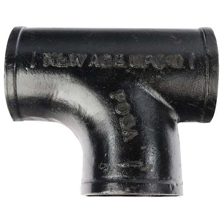Female Tee Sanitary Tee, 3" x 4" Pipe, Female Socket, Cast Iron, 0 psi