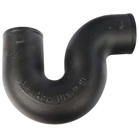 Running Trap No-Hub Running Trap Double Vent, 4" Pipe, Female Socket, Cast Iron, 0 psi