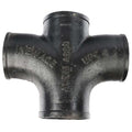 Sanitary Cross No-Hub Sanitary Cross, 2" Pipe, Female Socket, Cast Iron, 0 psi