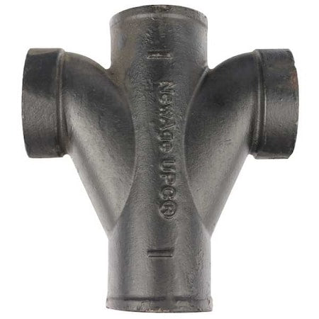 Figure One Tap Cross No-Hub Figure One, 1-1/2" x 2" Pipe, Female Socket, Cast Iron, 0 psi