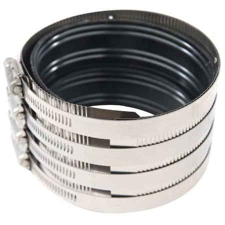 Heavy-Duty Clamp Coupling Extra Heavy Duty Stainless Steel Coupling, 6" Pipe, Female Coupling