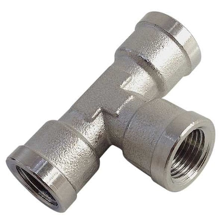 Female Tee Brass Tee, 1/4 in Female BSPP X 1/4 in Female BSPP