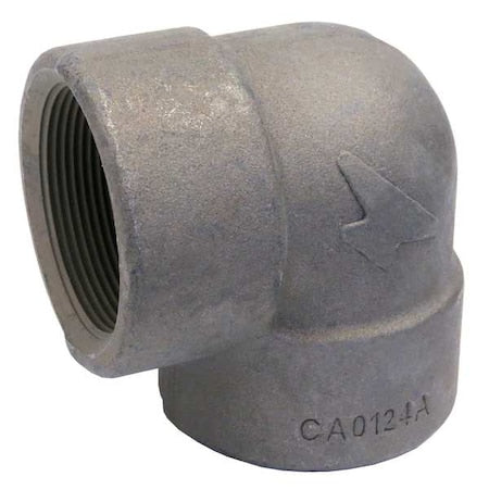 90 Degrees  Elbow Elbow, 1-1/4" Pipe, FNPT, Forged Steel, Class 2000