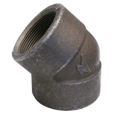 45 Degrees  Elbow Elbow, 1/2" Pipe, FNPT, Forged Steel, Class 2000