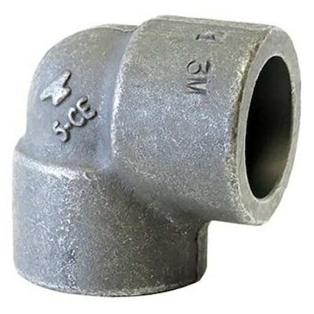 90 Degree Elbow 90 Degree Elbow, 2" Pipe, Socket Weld, Black Forged Steel, Class 3000