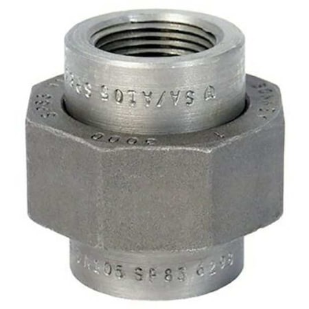 Union Union, 1/4" Pipe, FNPT, Black Forged Steel, Class 3000
