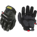 Mechanics Gloves, Synthetic Leather Back, Hook-and-Loop, Black/Gray, 9