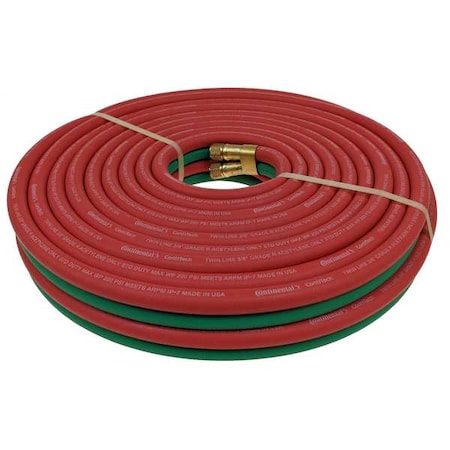 Twin Line Welding Hose,3/8",25 ft.