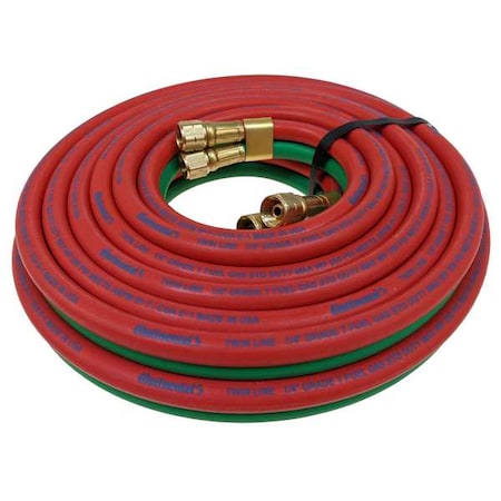 Twin Line Welding Hose,3/8",25 ft.