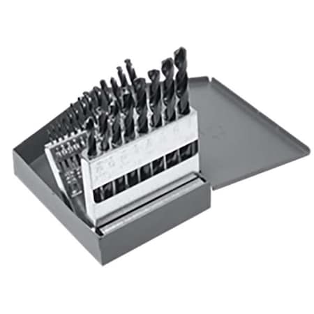 29PC 1/16-1/2x1/64 HSS Heavy-Duty Jobber Length Drill Set Chicago-Latrobe 150ASP-TA TiAlN