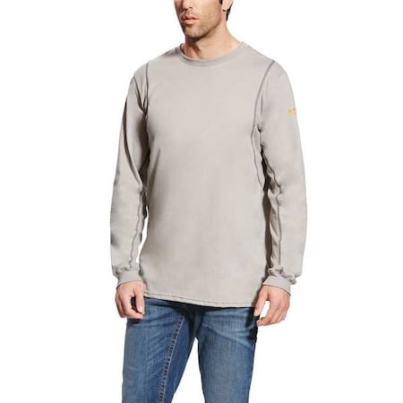 Men's FR Crew Longsleeve Tee, 8.9 cal/sq cm, 3XL, Cotton