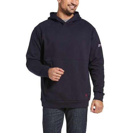 Men's Flame-Resistant Pullover Hoodie, 22 cal/sq cm, 2XL, Cotton