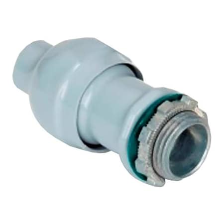 Cable Connector,1/2" NPT,Zinc,Silver