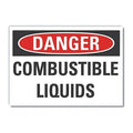 Danger Sign, 10 in H, 14 in W,Horizontal Rectangle, English, LCU4-0417-RD_14X10