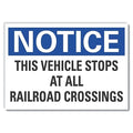 Notice Sign, 10 in H, 14 in W, Reflective Sheeting, Horizontal Rectangle, LCU5-0216-RD_14X10