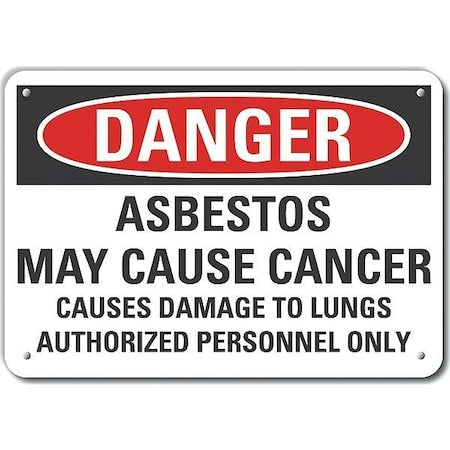 Danger Sign, 10 in H, 14 in W, Horizontal Rectangle, English, LCU4-0695-NA_14X10