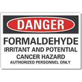 Danger Sign, 10 in H, 14 in W, Non-PVC Polymer, Horizontal Rectangle, English, LCU4-0697-ED_14x10