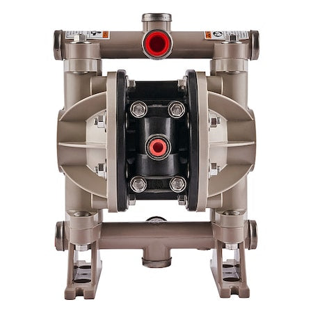 Double Diaphragm Pump, Polypropylene, Air Operated, Santoprene, 13 GPM