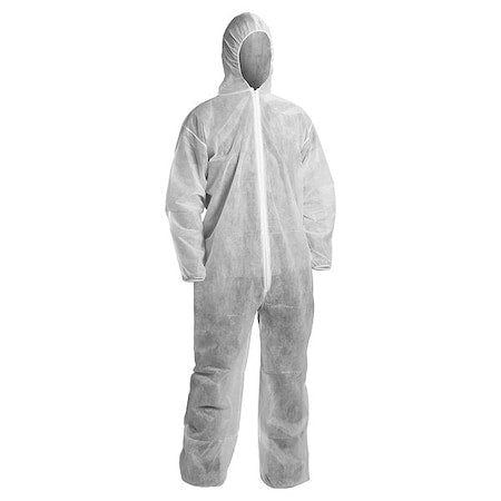 Coveralls,XL,Wht,PP,PK50