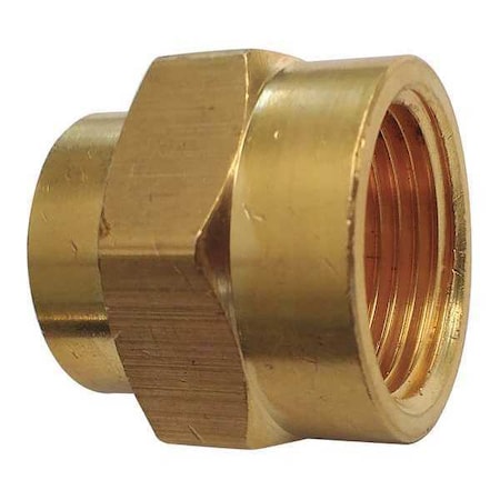 Reducing Coupling Brass Reducing Coupling, 3/4 in Female NPT X 1/2 in Female NPT
