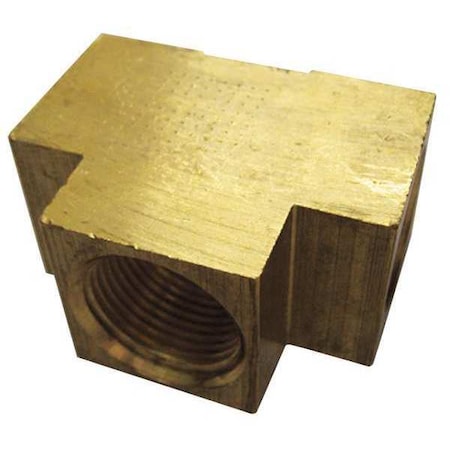 Tee Brass Extruded Tee, 3/8 in Female NPT X 3/8 in Female NPT, 10 PK