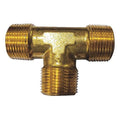 Tee Brass Male Tee, 1/4 in Male NPT X 1/4 in Male NPT