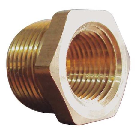 Reducing Bushing Brass Reducing Bushing, 1/2 in Male NPT X 3/8 in Female NPT, 10 PK
