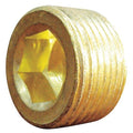 Brass Countersink Plug, MNPT, 1/4" Pipe Size