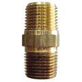 Hex Nipple Brass Hex Nipple, 1/8 in Male NPT X 1/8 in Male NPT, 10 PK