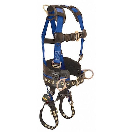 Condor Full Body Harness, L/XL, 425 lb., Mating Chest/ Tongue Leg Straps, Back, Hips D-Ring