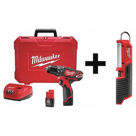 M12 3/8 in Hammer Drill/Driver Kit + M12 Stick Light