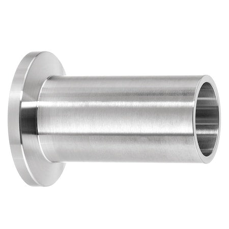 Vacuum Fitting, Straight Adapter, 1-9/16" L, 1" Tube x Weld Tube