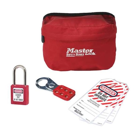 Personal Lockout Kit with Pouch,Red