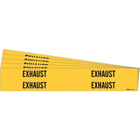 Pipe Marker, Adhesive, Black, Exhaust, PK5, 7098-4-PK