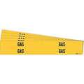 Pipe Marker, Adhesive, Black, Gas, PK5, 7119-4-PK