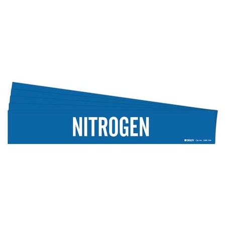 Pipe Marker, Adhesive, White, Nitrogen, PK5, 7200-1HV-PK